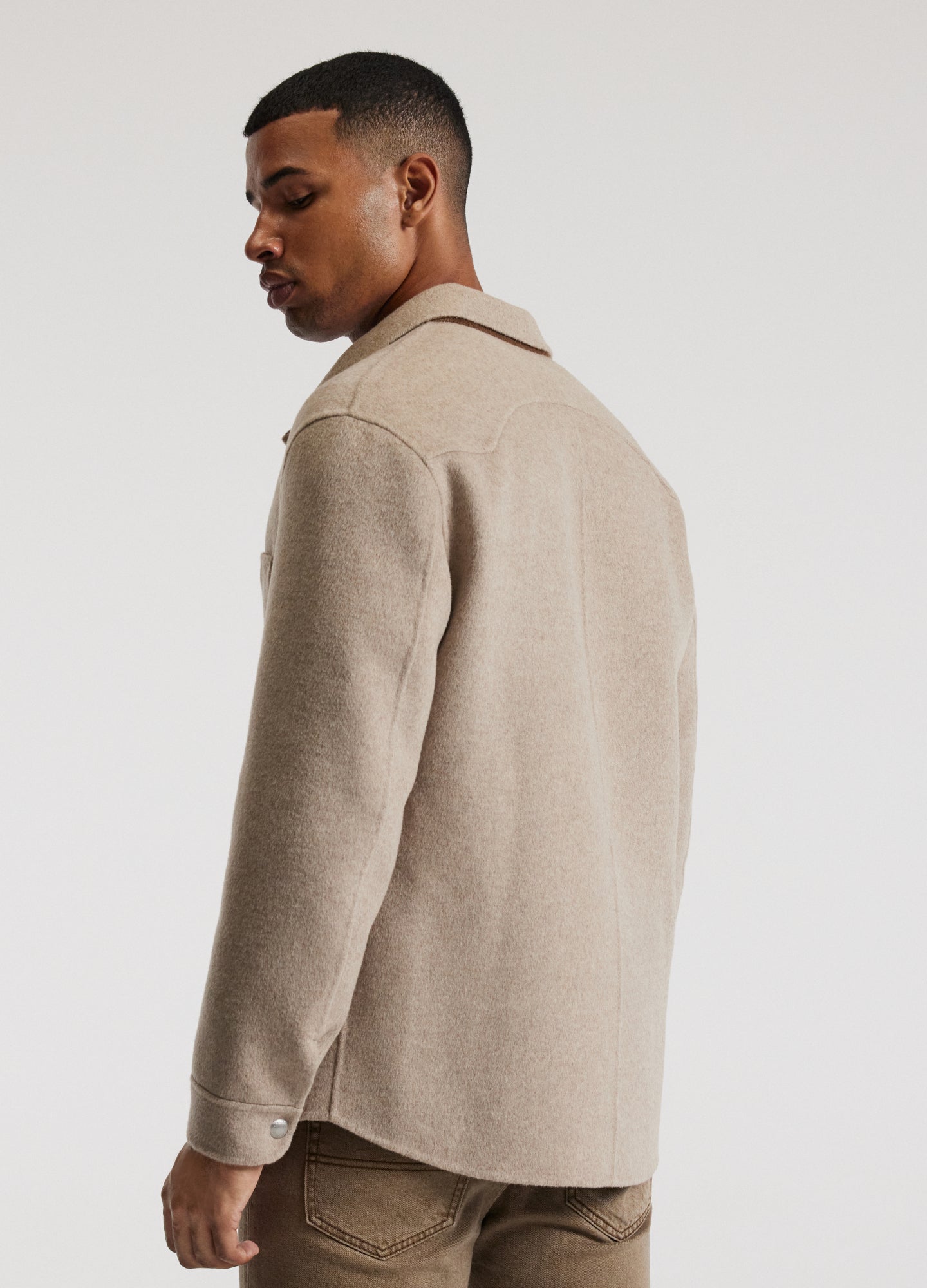 Double Face Shirt Jacket Oatmeal