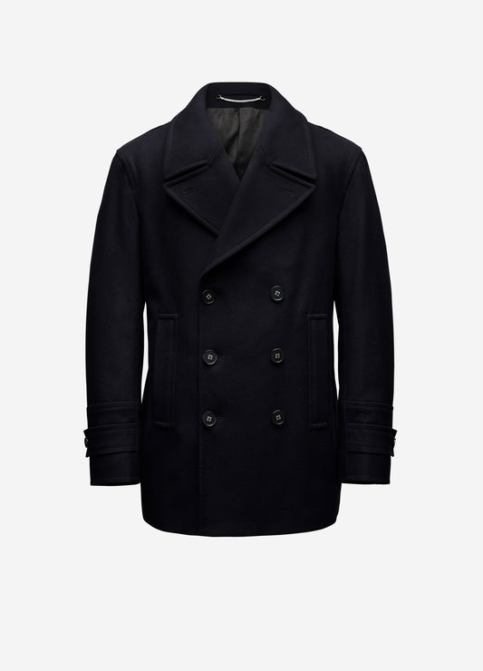 Melton Pea Coat Navy