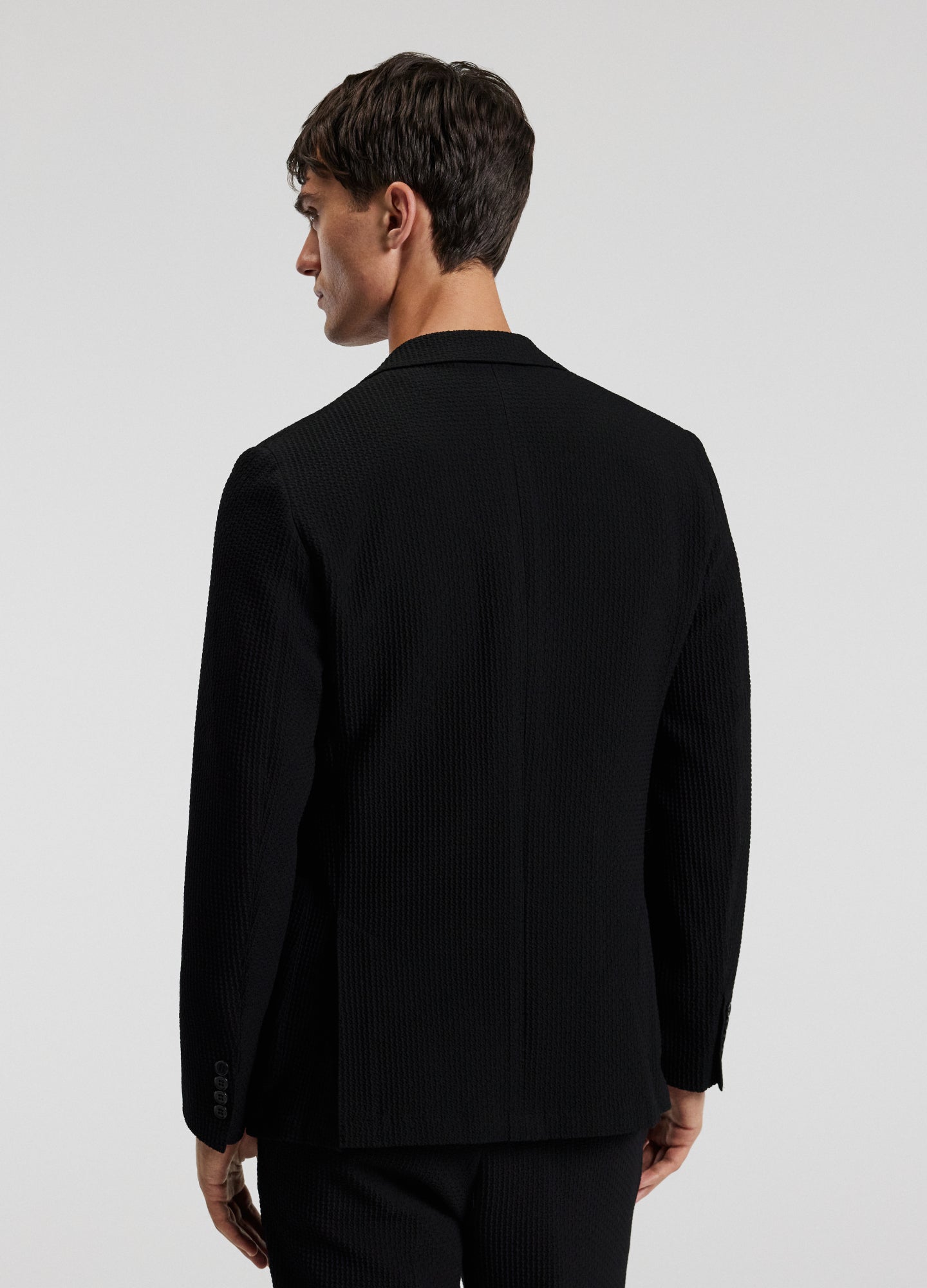 Textured Blazer Black