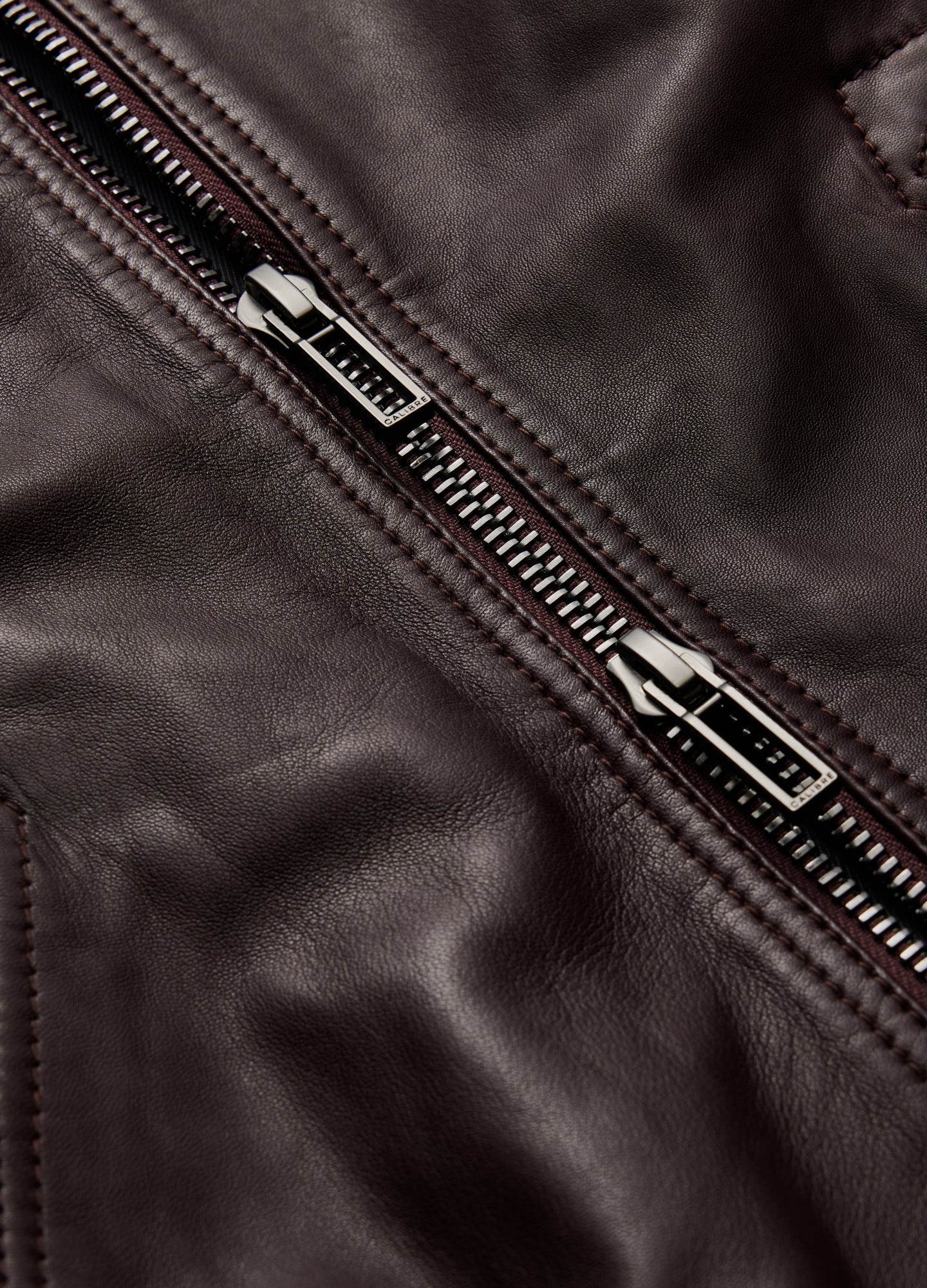 Leather Bomber Jacket Wine