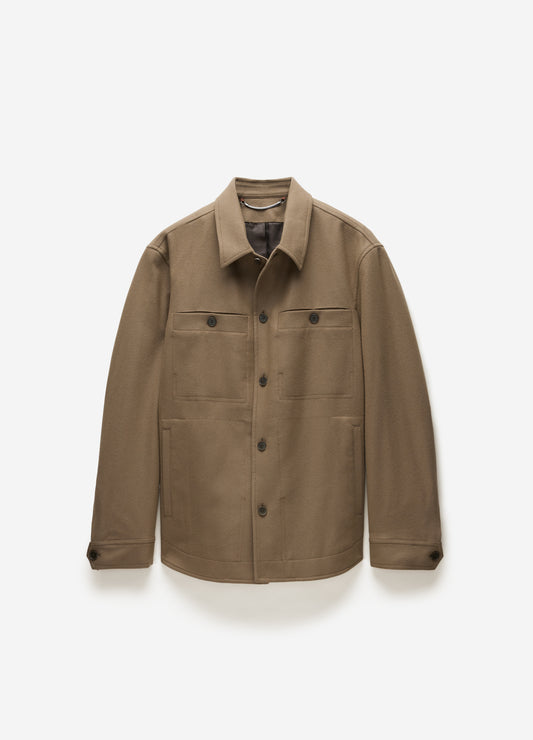 Melton Shirt Jacket Latte
