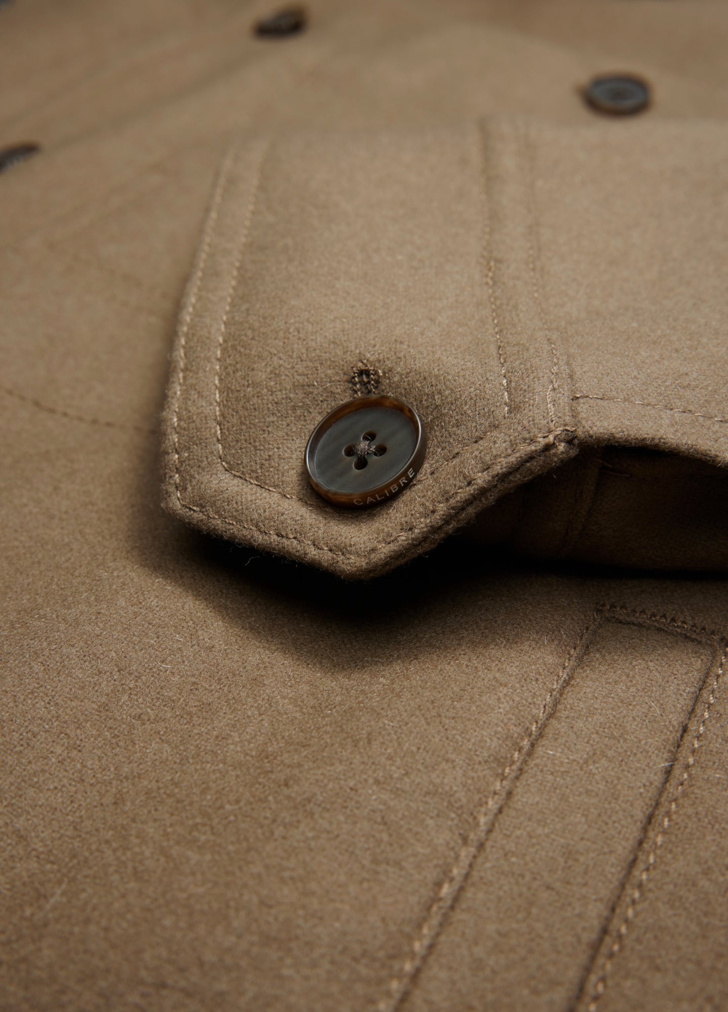Melton Shirt Jacket Latte