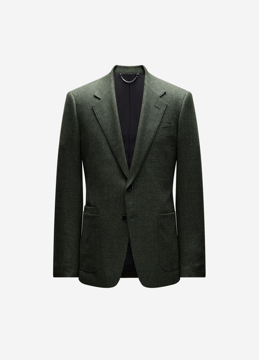 Hopsack Wool Blazer Khaki
