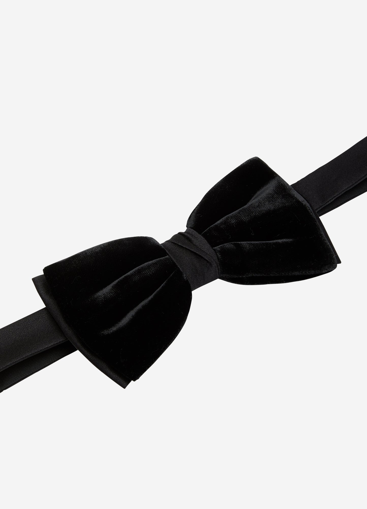 Velvet Silk Bow Tie Black