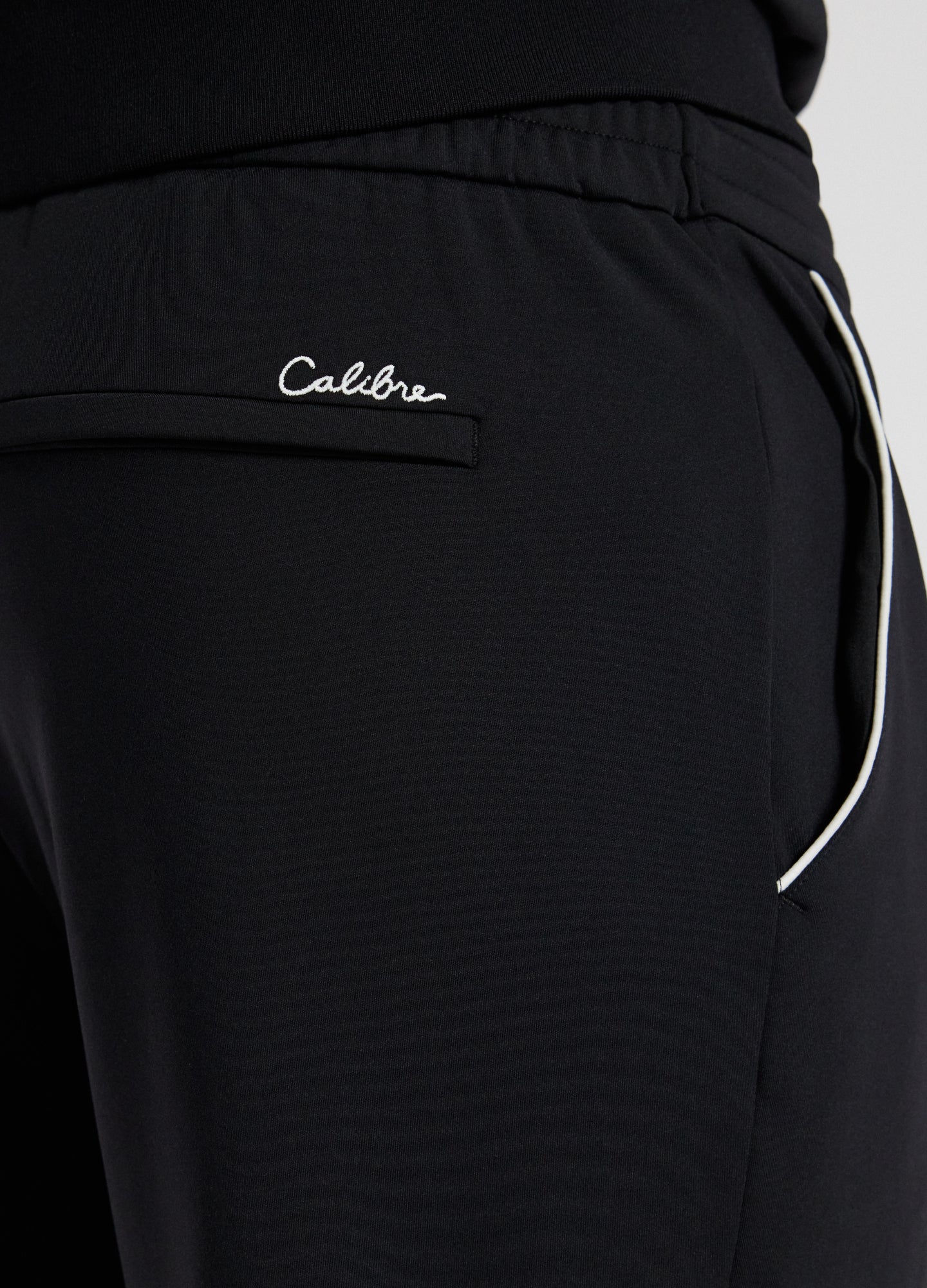 Contrast Jersey Track Pants Black