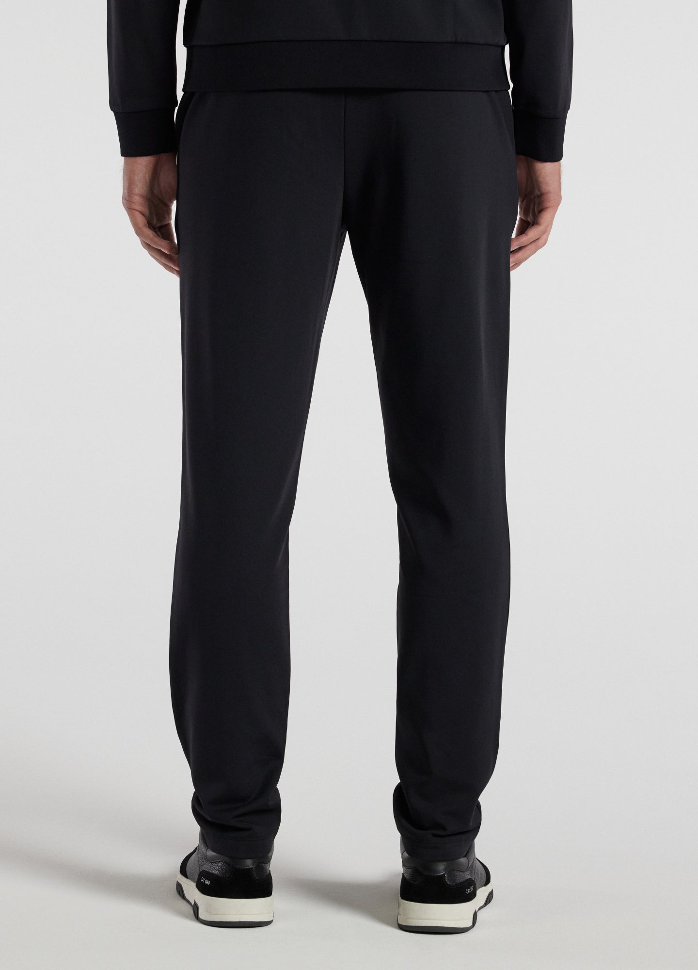 Contrast Jersey Track Pants Black