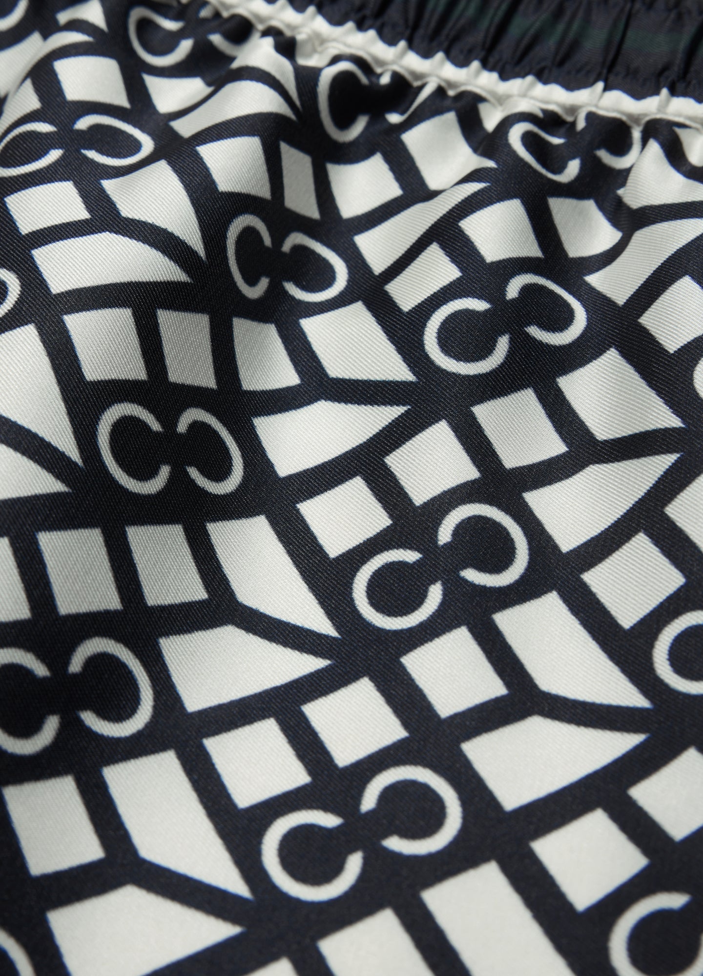 Monogram Scarf Print Shorts Navy