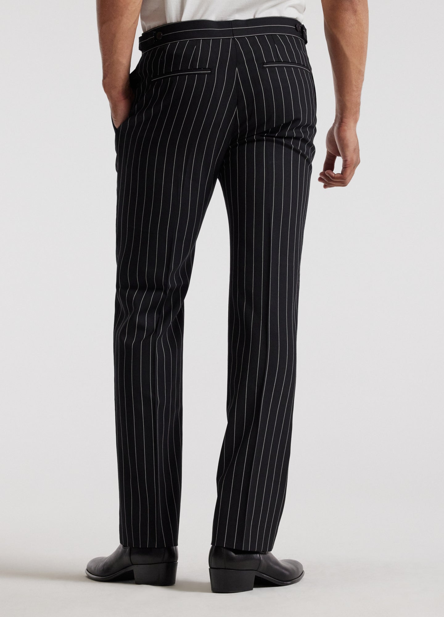Pinstripe Pants Black