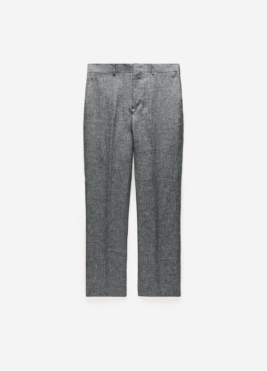 Melange Linen Suit Pants Iron