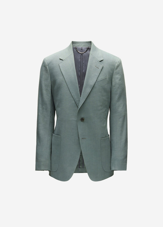 Stretch Linen Suit Jacket Neo Green