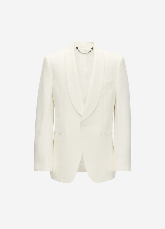 Shawl Collar Tuxedo Jacket Ivory