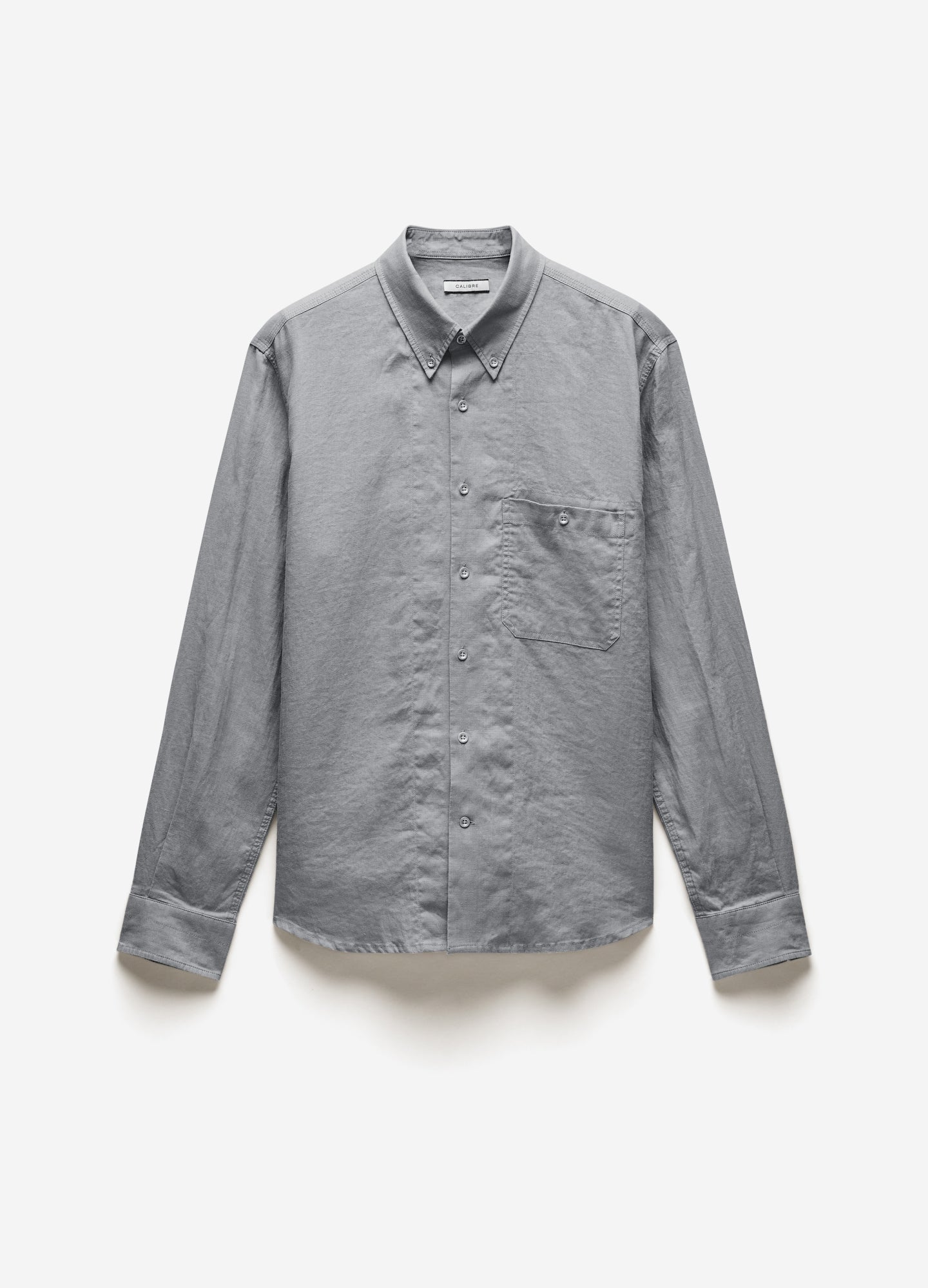 Washed Linen Shirt Dark Ash