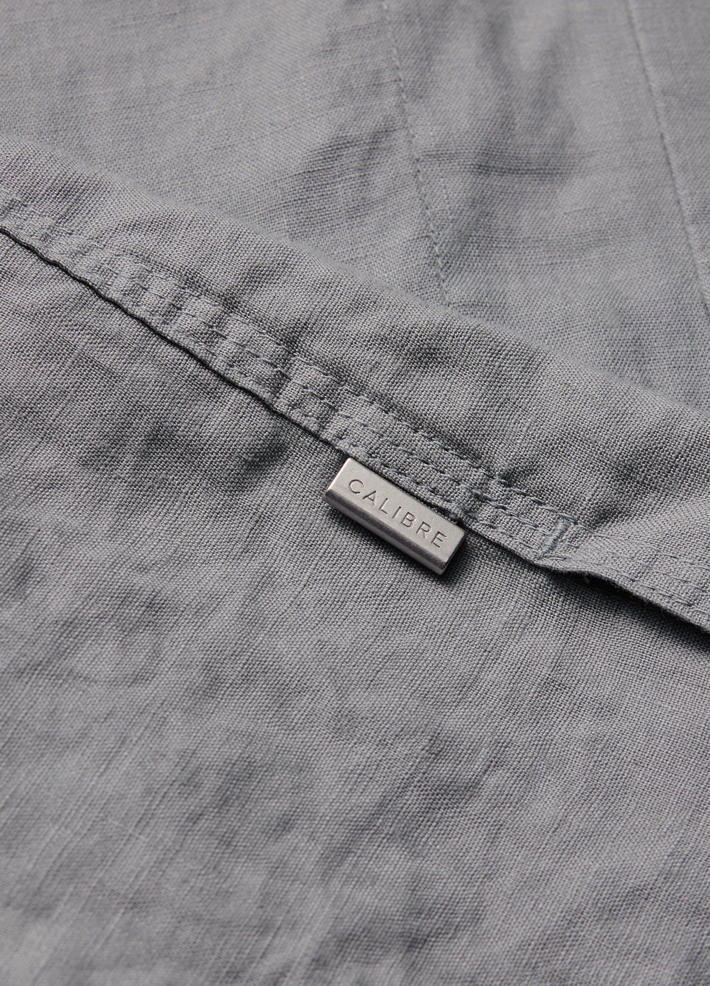 Washed Linen Shirt Dark Ash