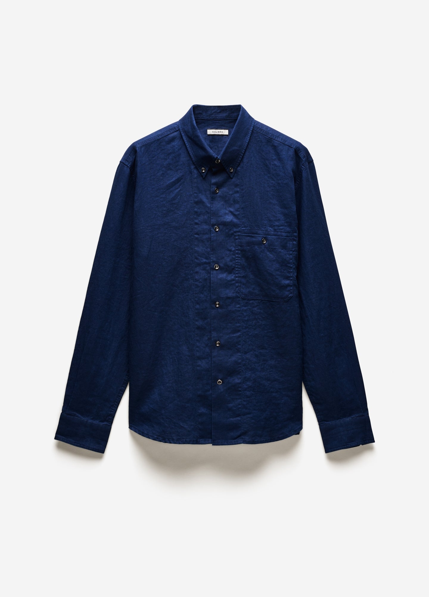 Washed Linen Shirt Royal Blue
