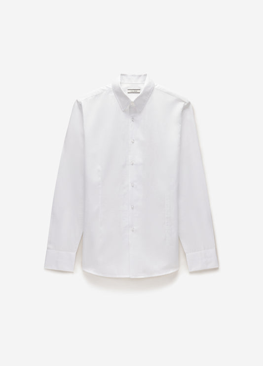 Refined Cotton Linen Shirt White