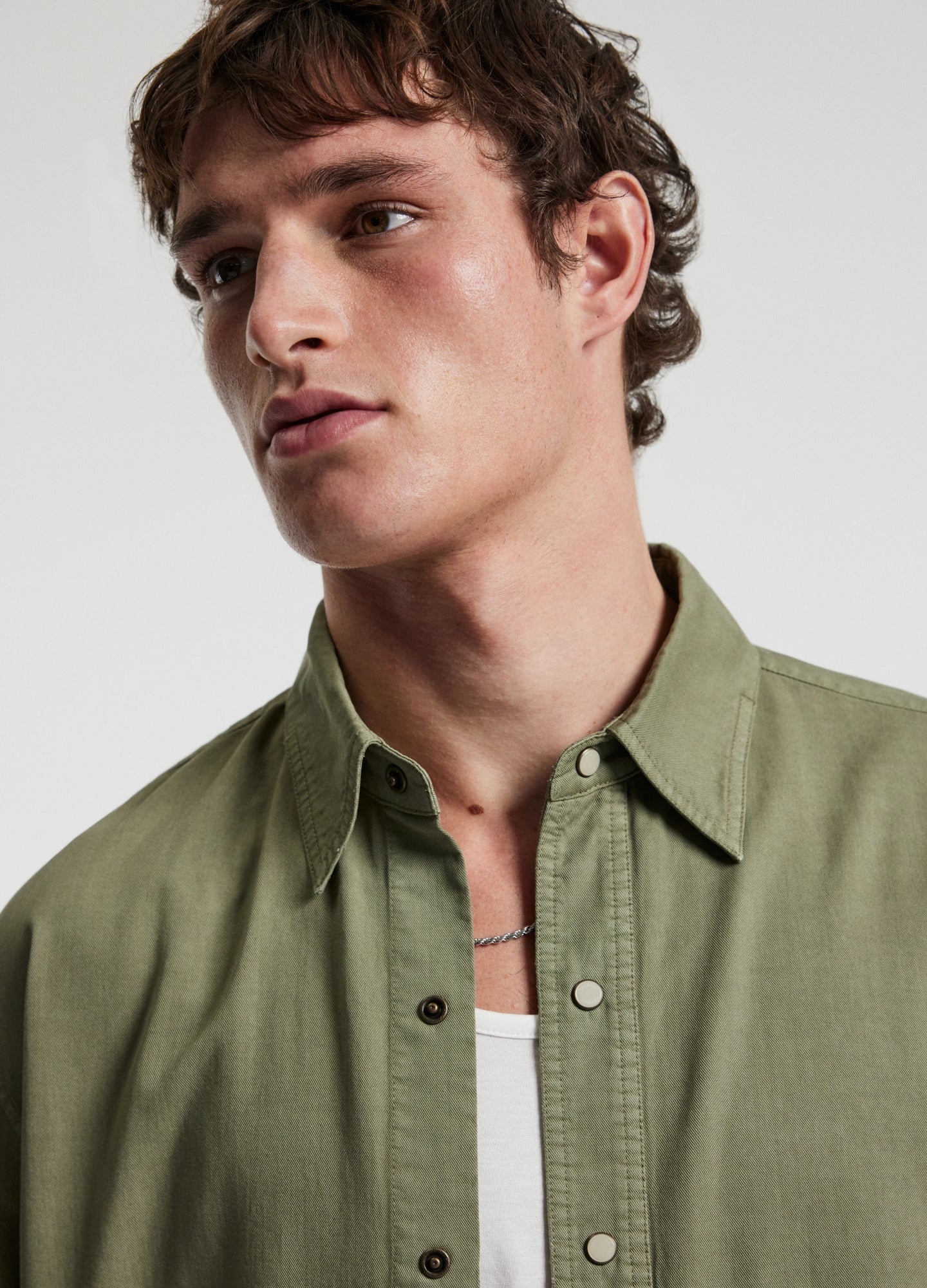 Washed Cotton Lyocell Shirt Sage