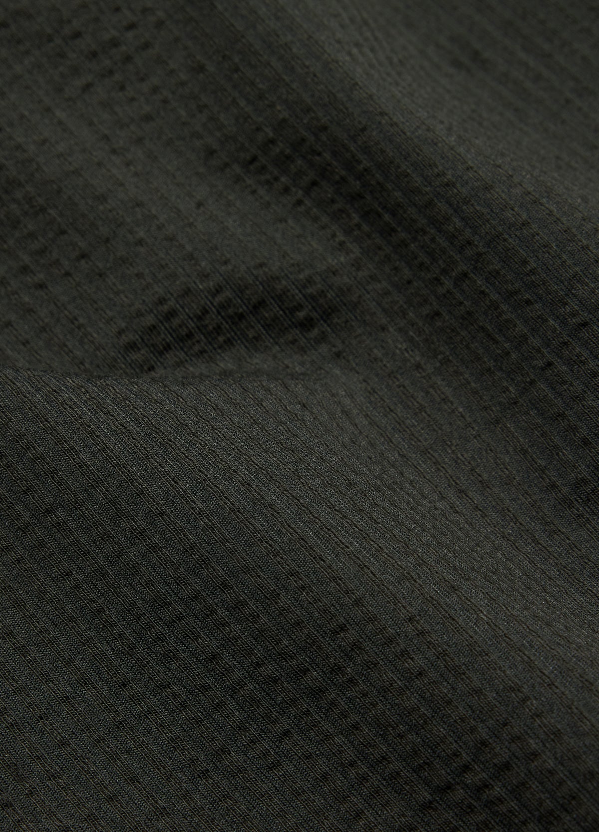 Textured Knit Stretch Shirt Dark Khaki