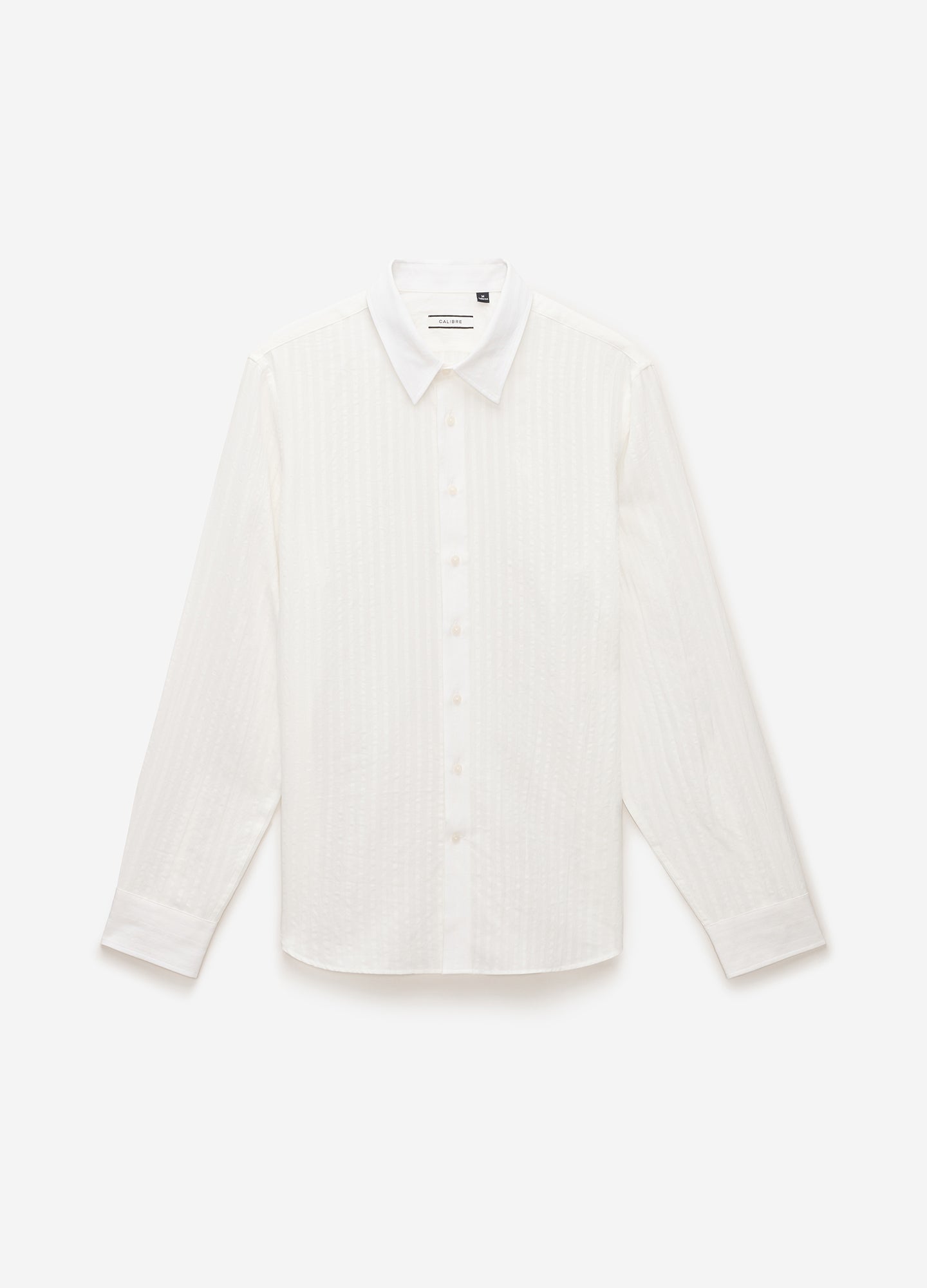 Seersucker Textured Shirt White
