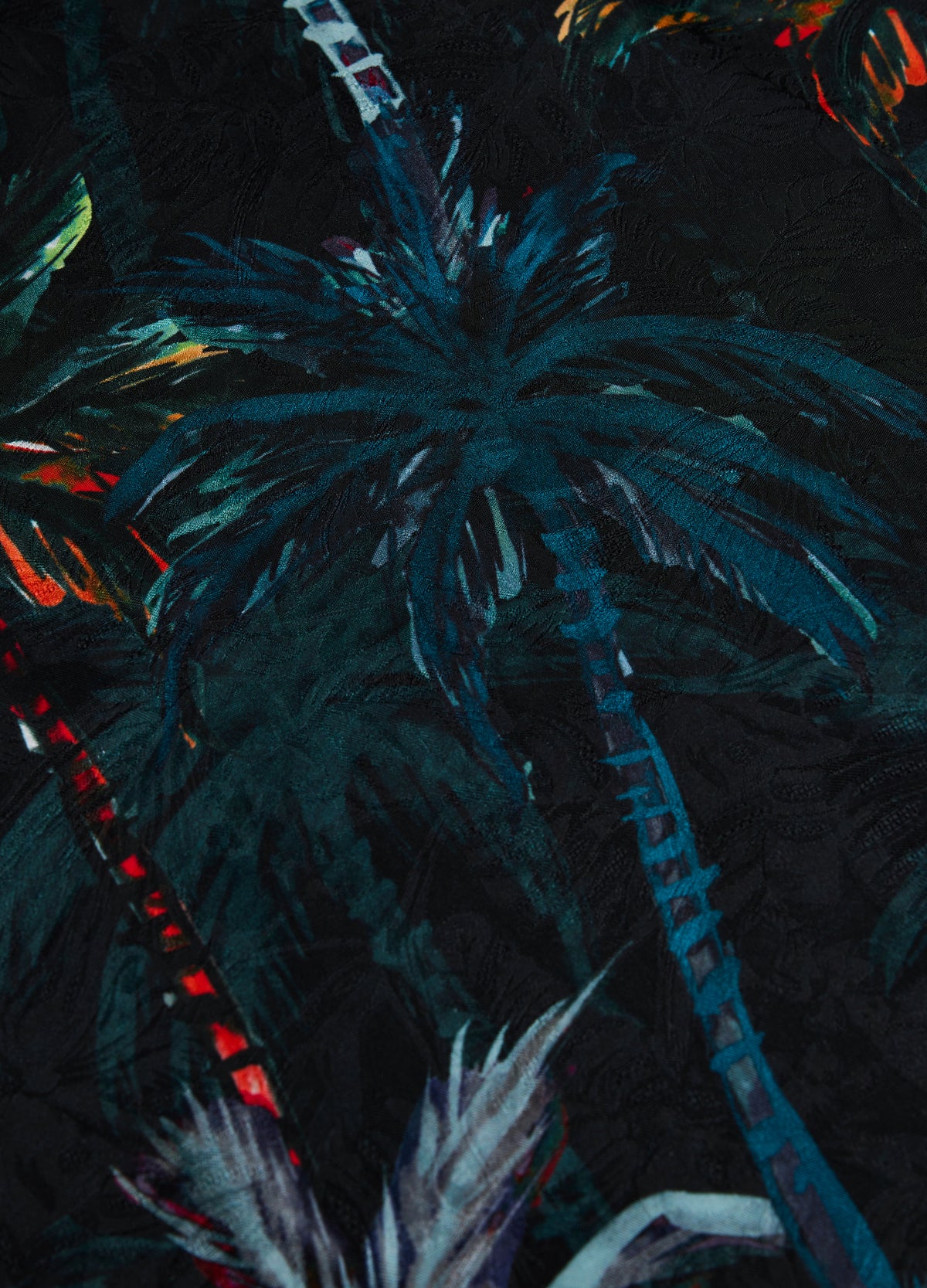 Relaxed Midnight Palms Short Sleeve Shirt Seafoam