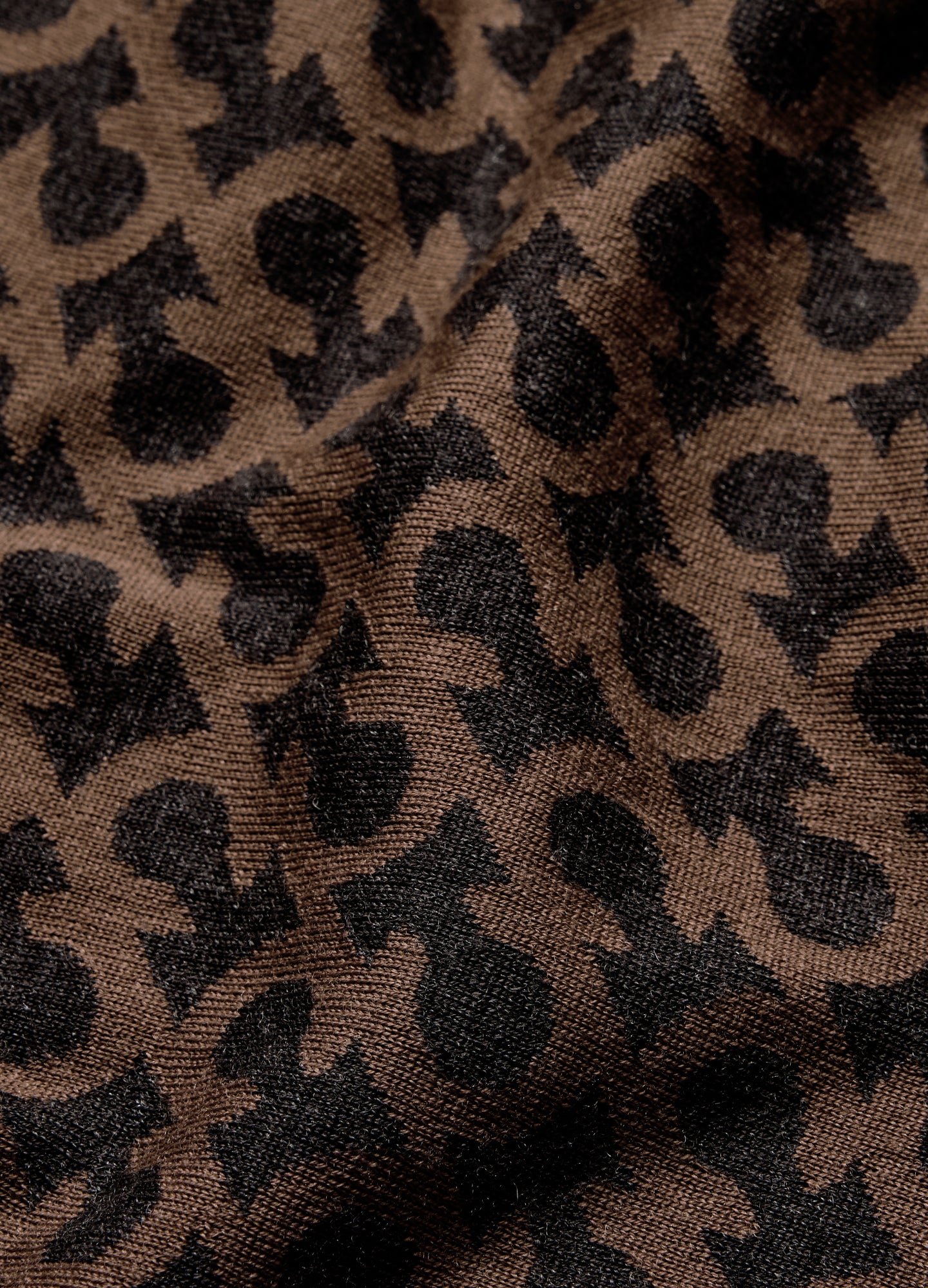 Monogram Jacquard Merino Wool Sweater Camel