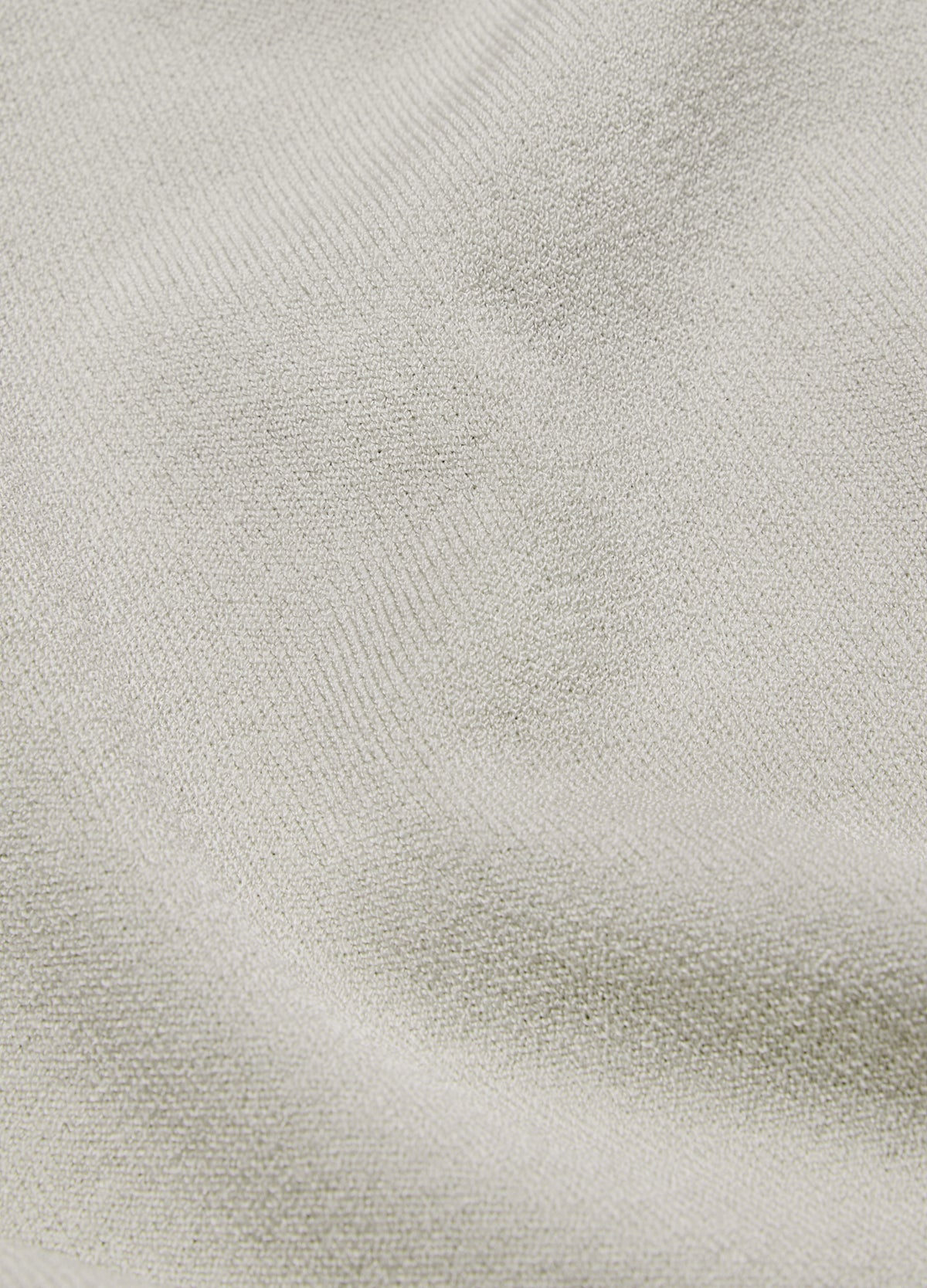 Technical Knit Rib Collar Polo Silver