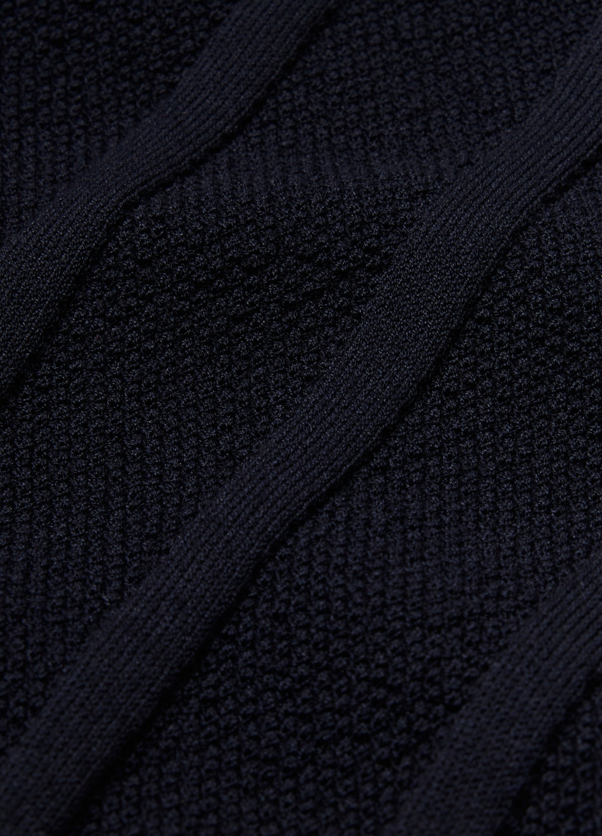 Contrast Trim Stripe Polo Navy