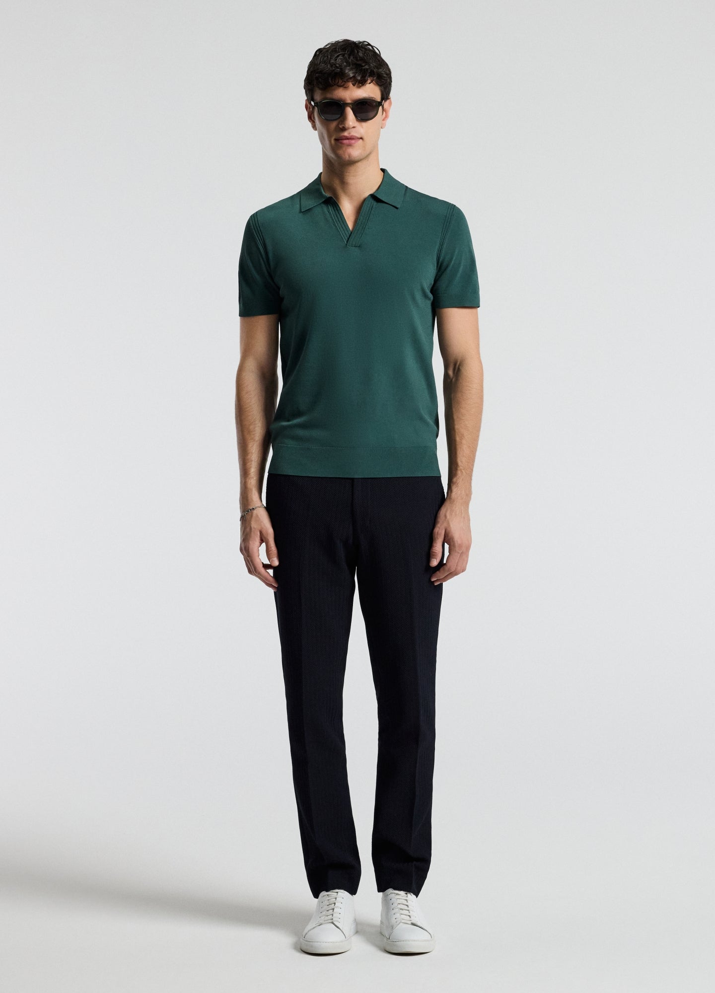 Tech Shoulder Trim Polo Sea Green