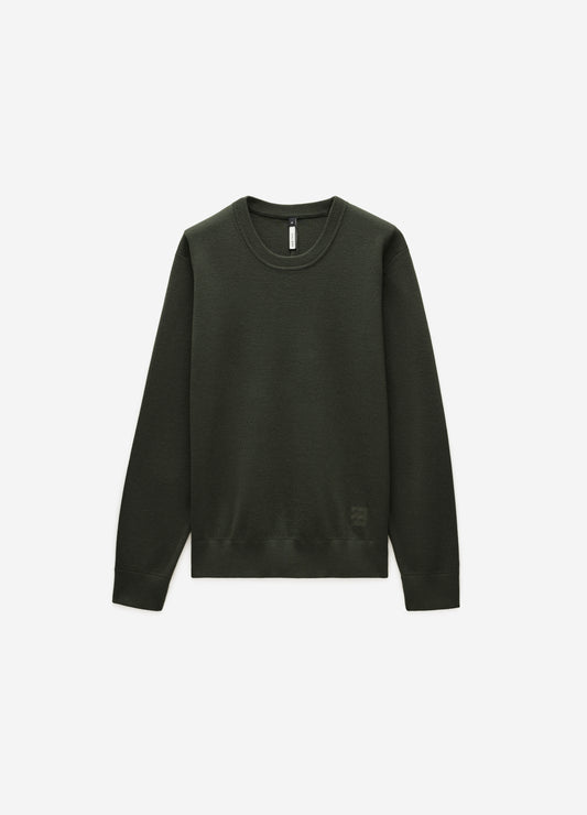 Crew Neck Merino Sweater Pine Green