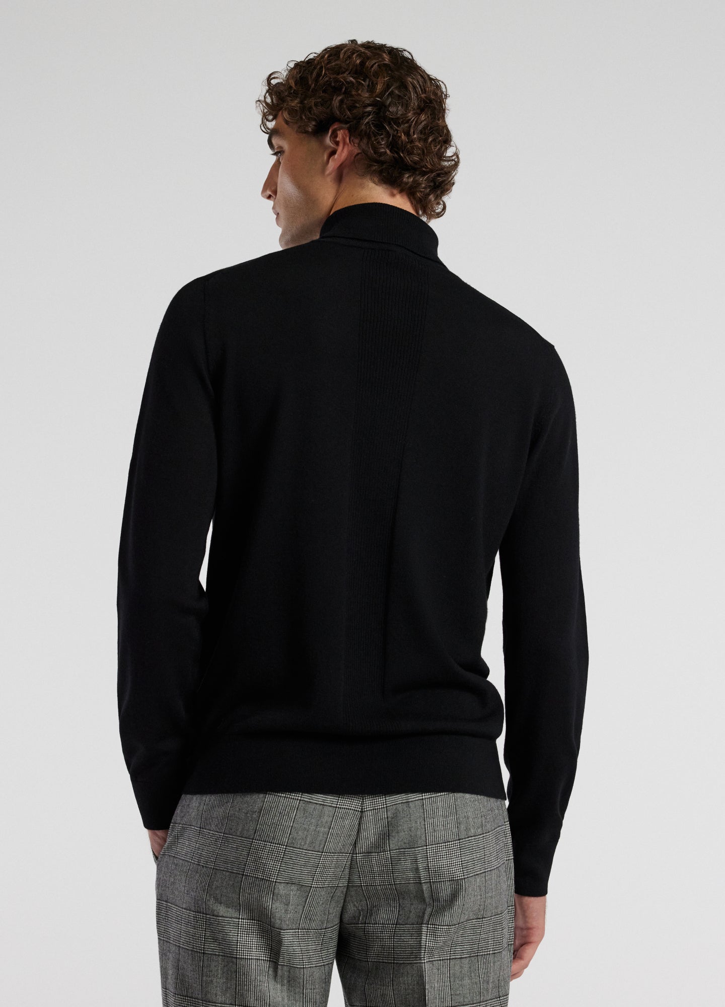 Roll Neck Merino Sweater Black