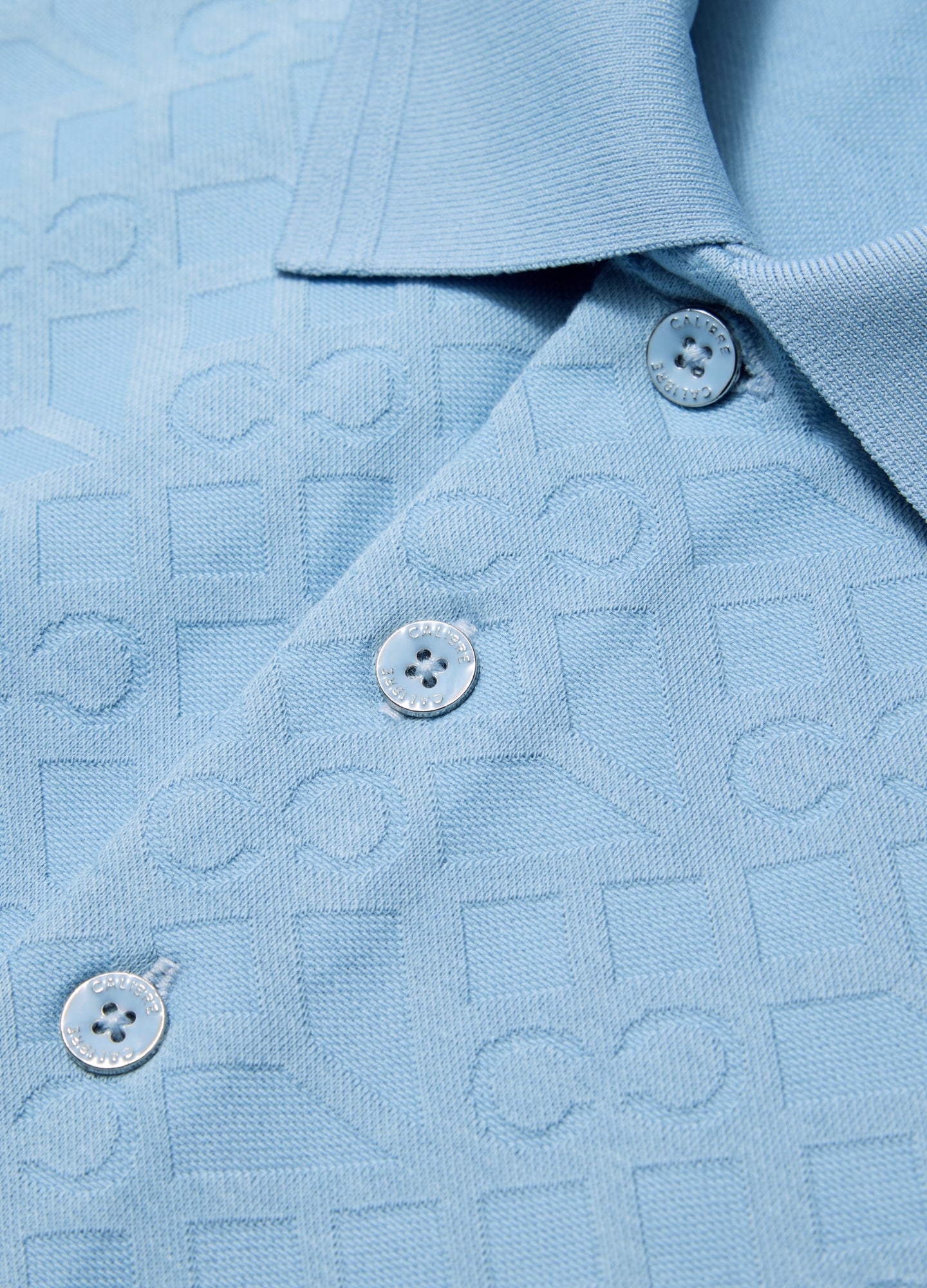Solid Monogram Polo Pale Blue