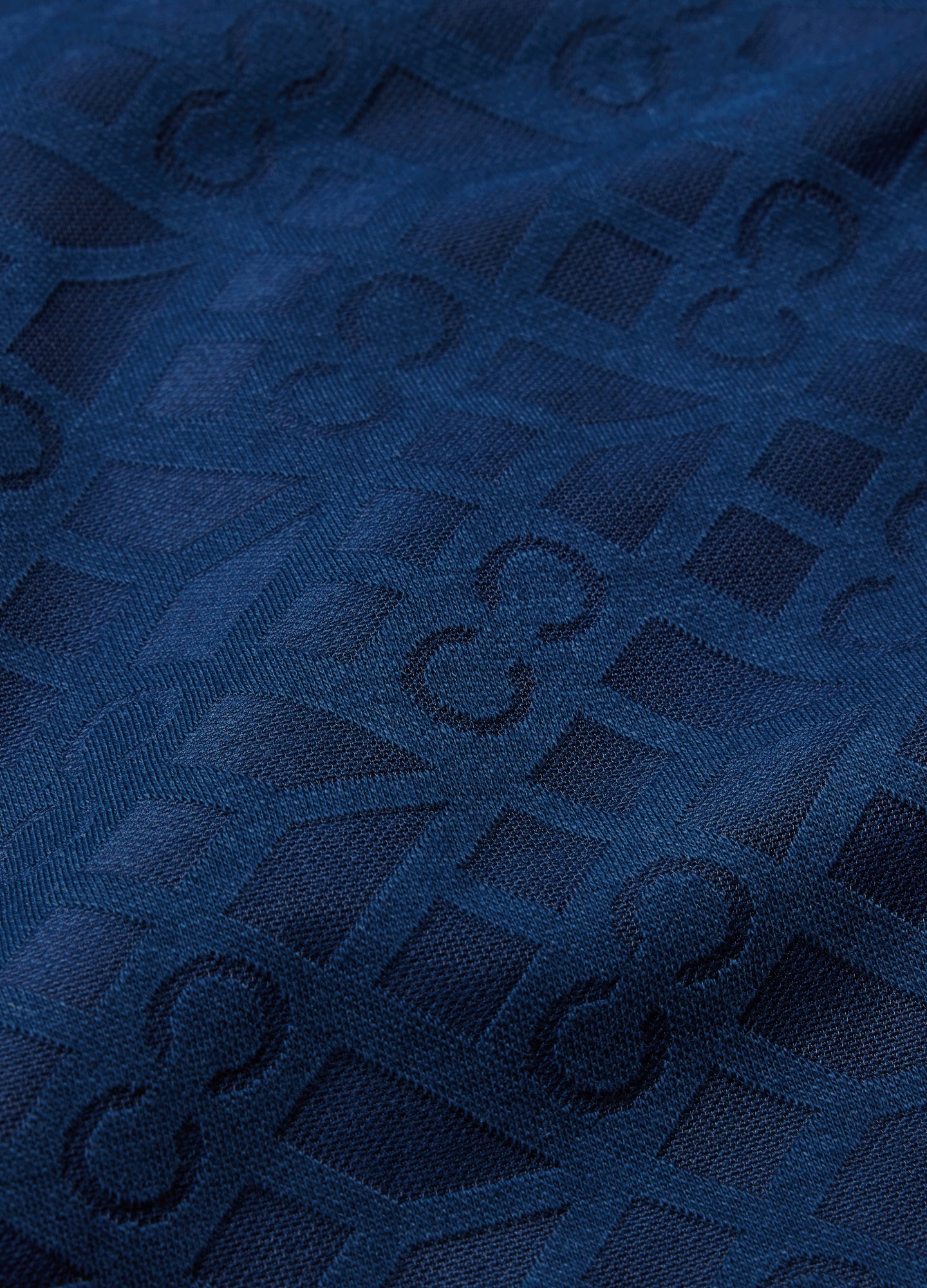 Solid Monogram Polo Blue