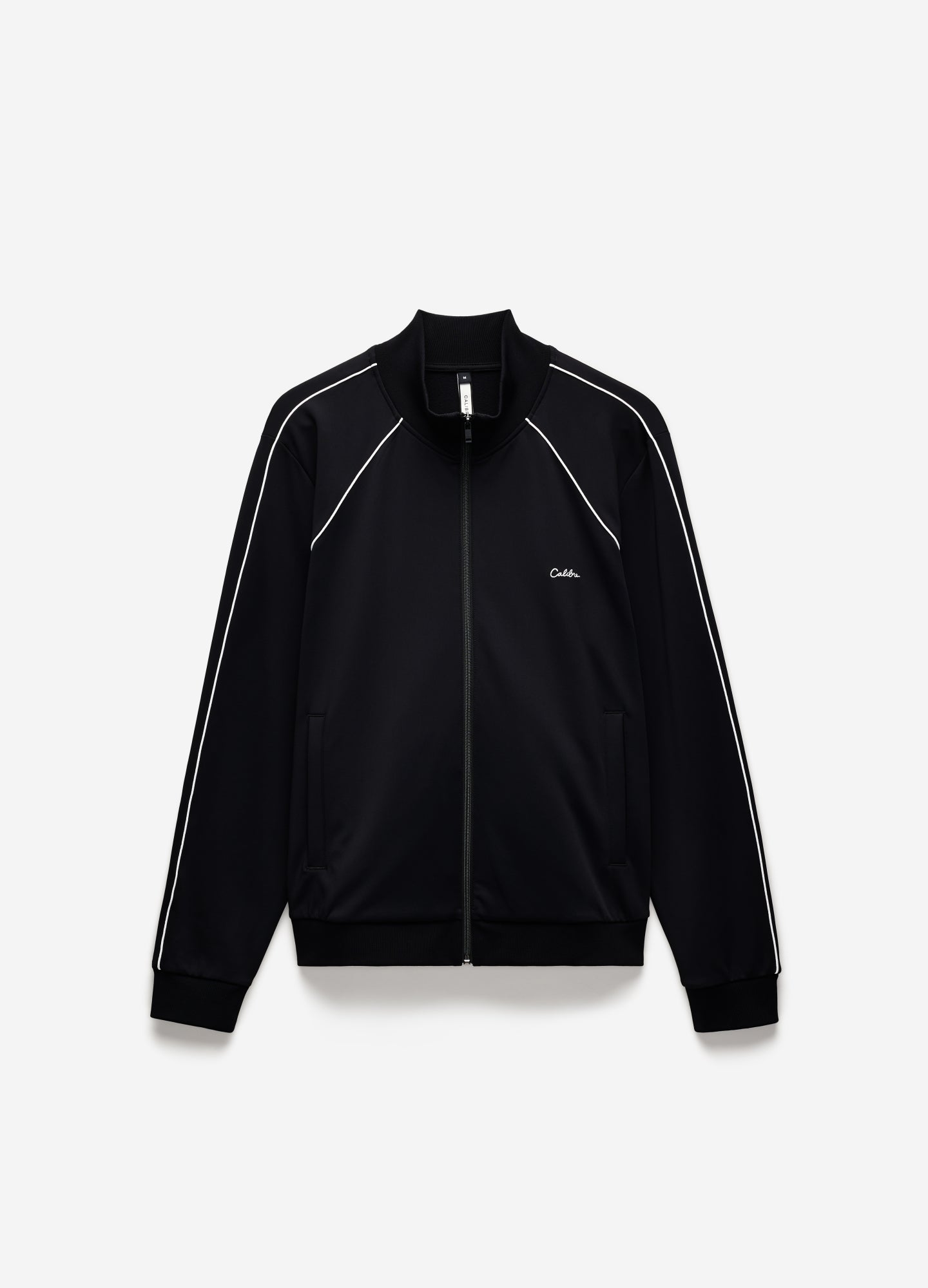Contrast Jersey Track Jacket Black