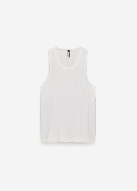 Ribbed Tank White