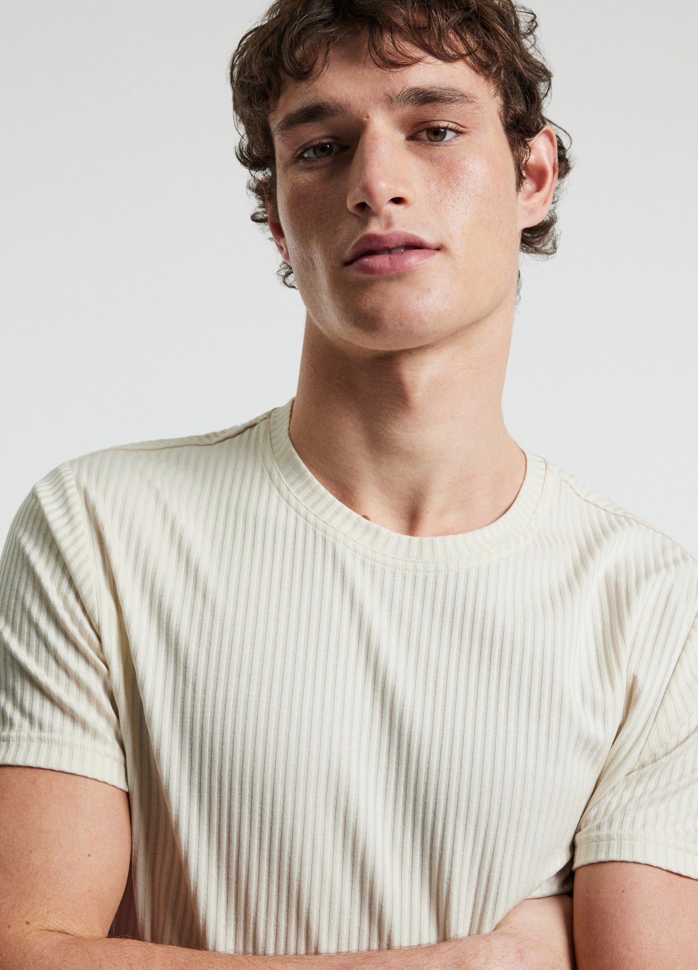 Ribbed T-Shirt Bone