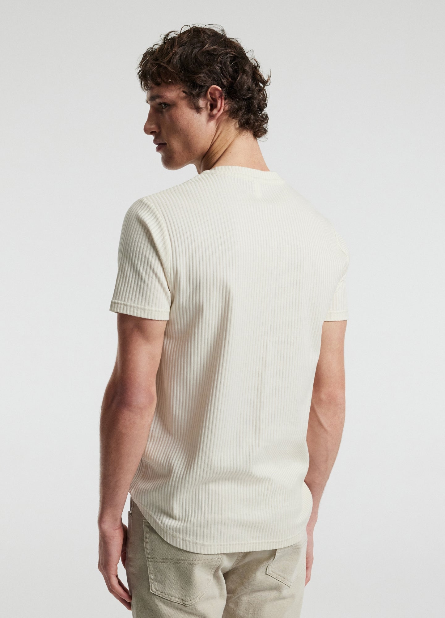 Ribbed T-Shirt Bone