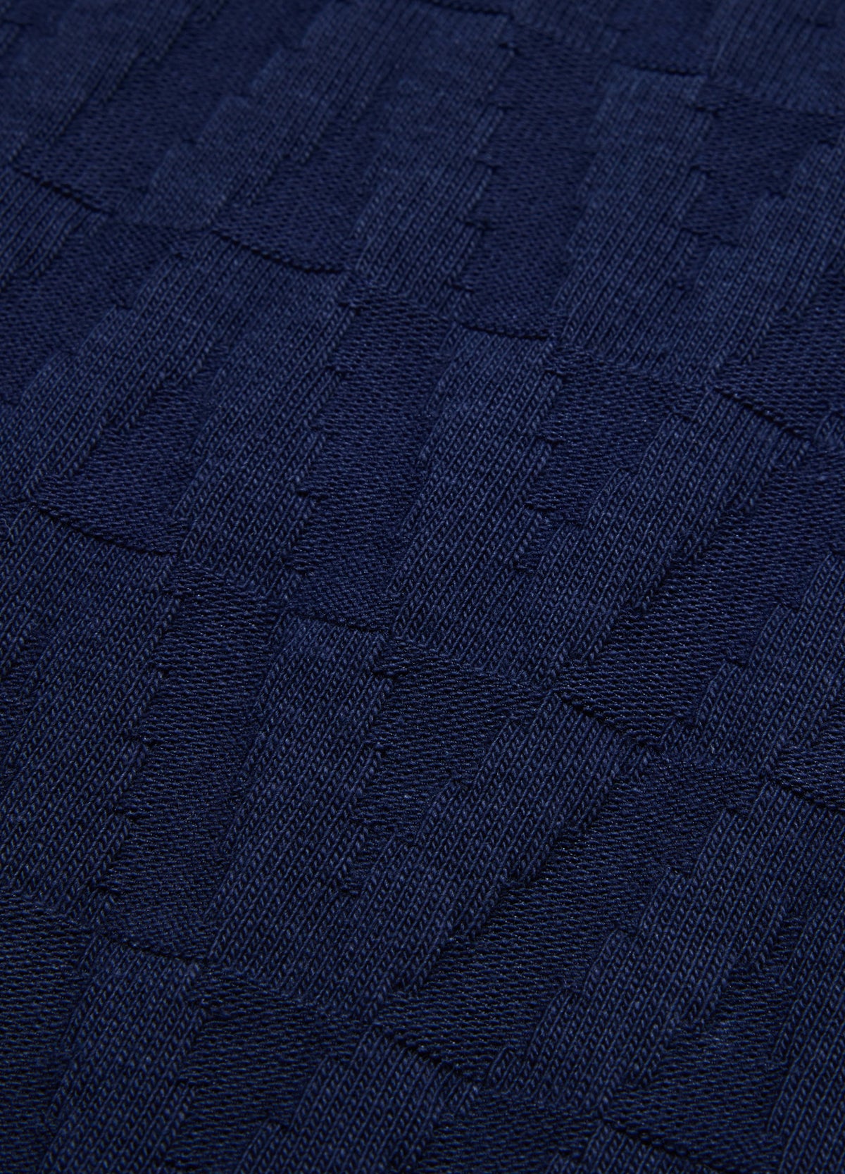 Chevron Jacquard Polo Mid Blue