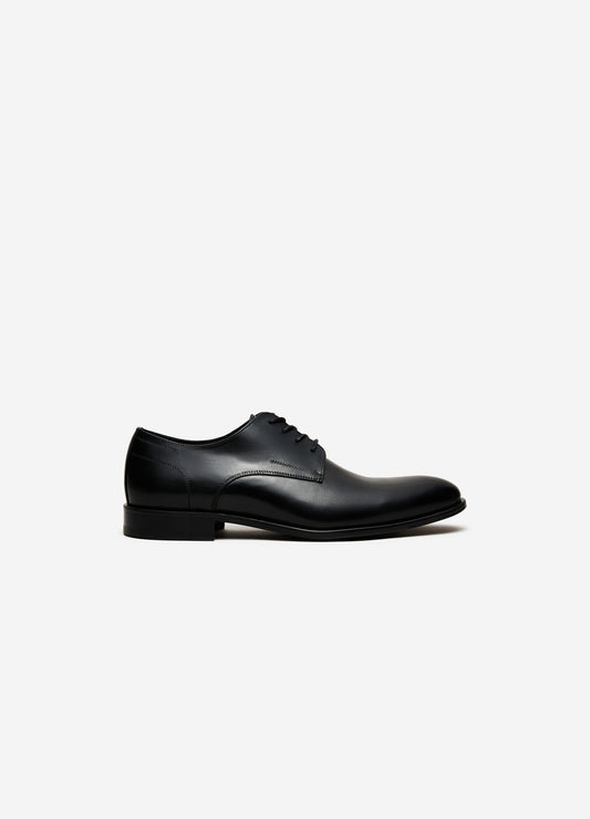 Black Leather Derby Black