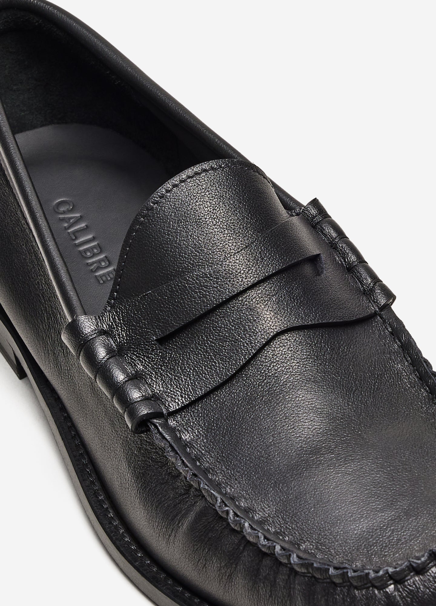 Soft Leather Penny Loafer Black