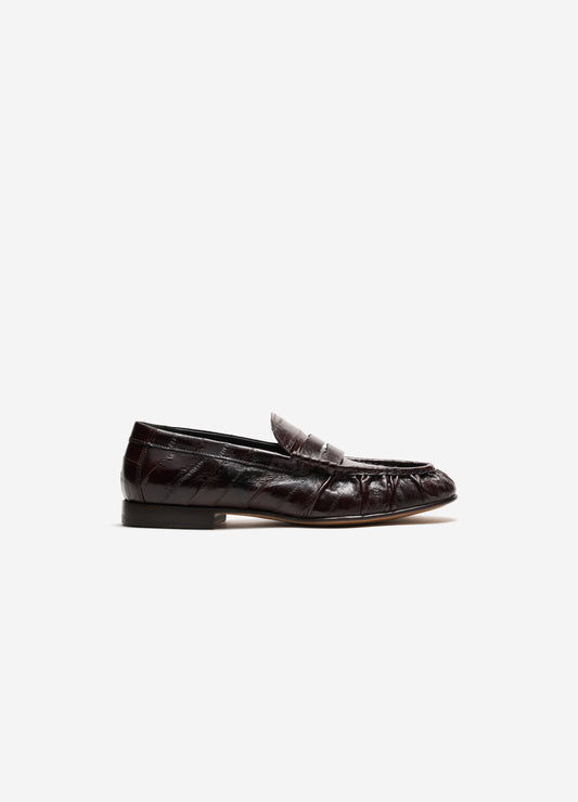 Handmade Eel Leather Loafer Burgundy