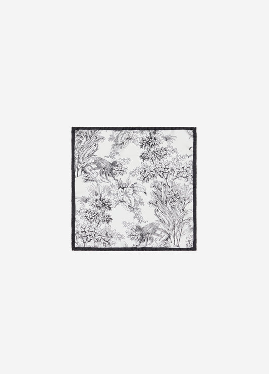 Monkey Business Pocket Square White Combo