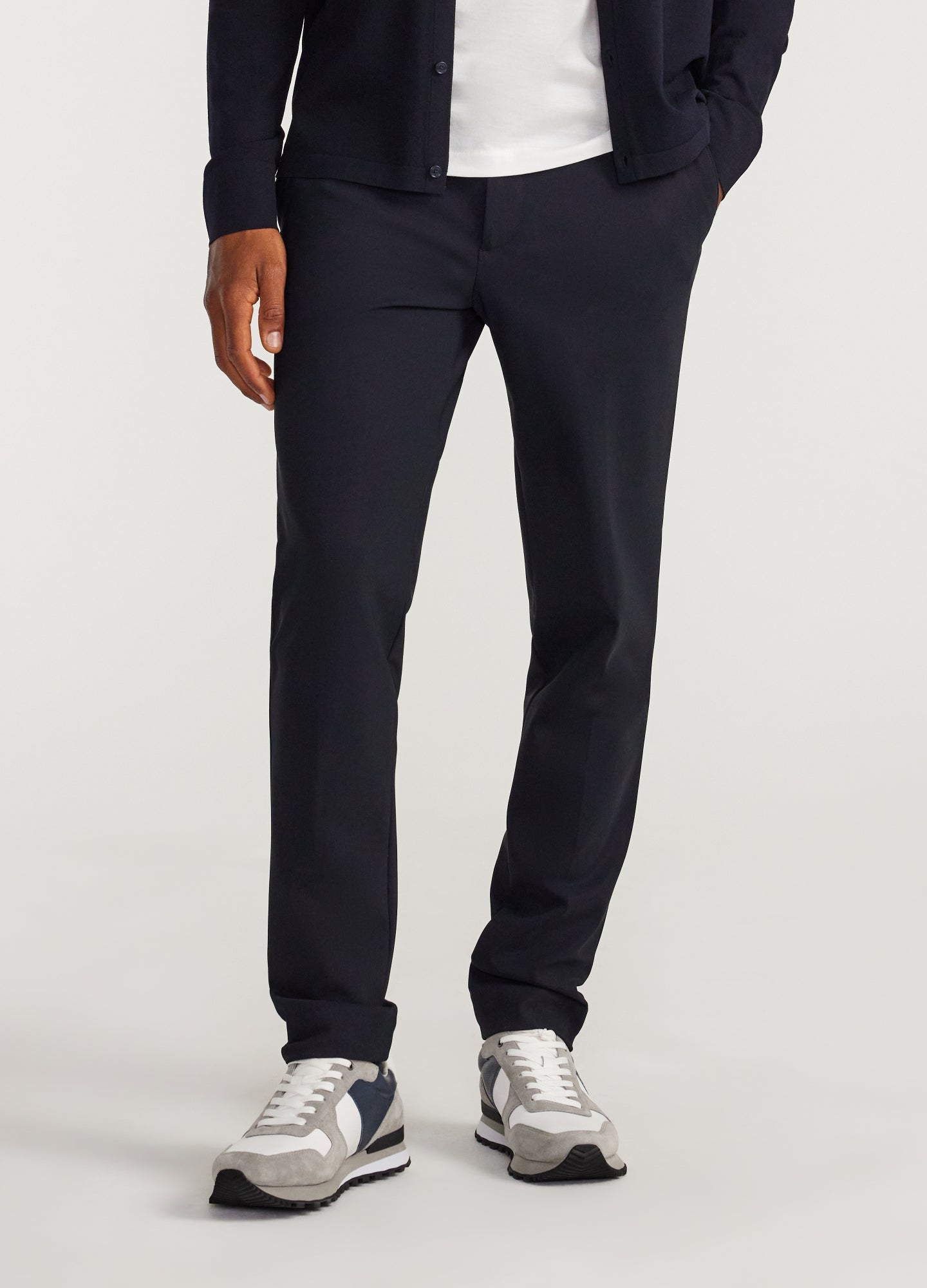 Slim Fit Knit Pants Navy Dark