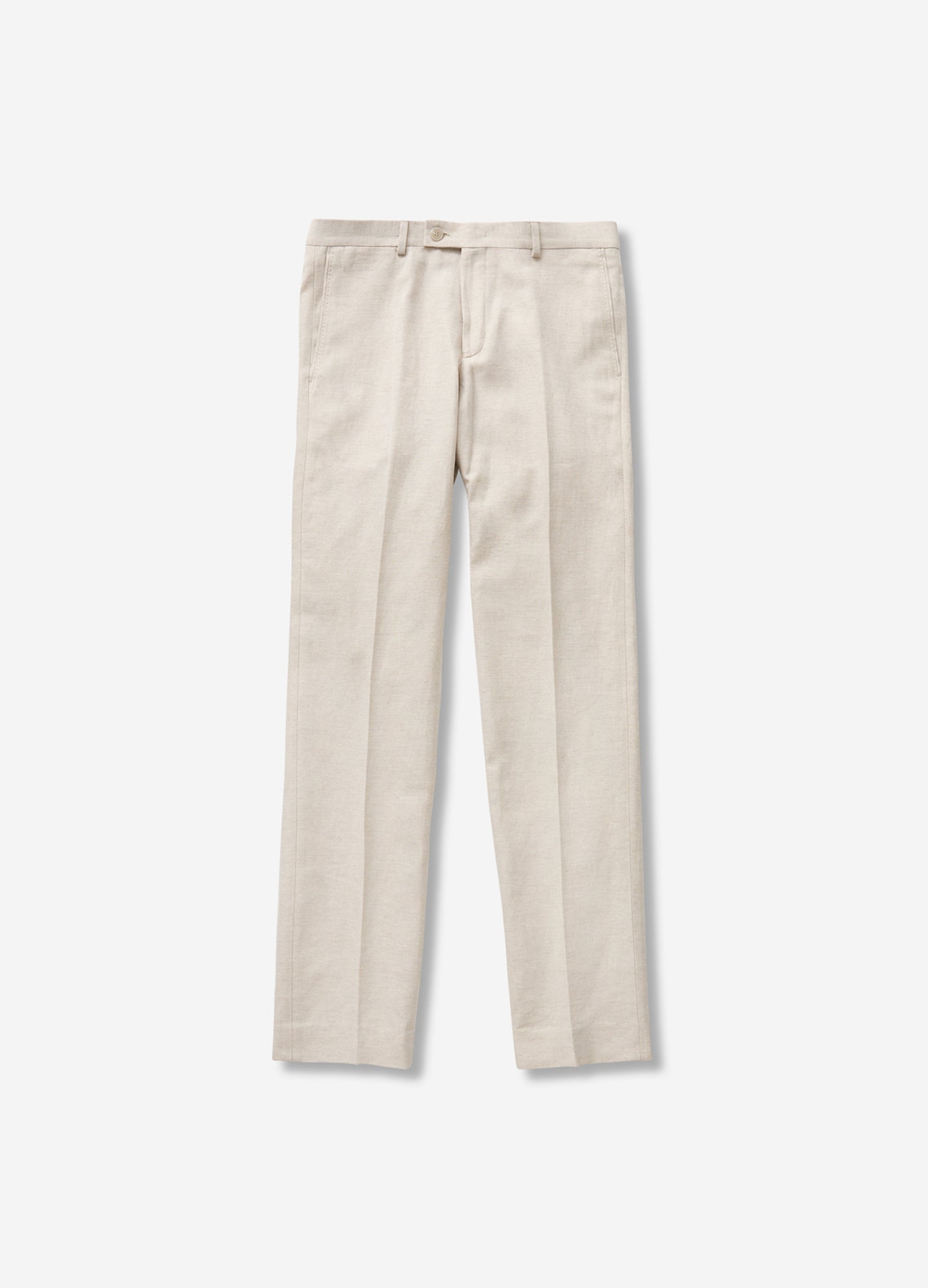 Linen Cotton Twill Suit Pants Natural