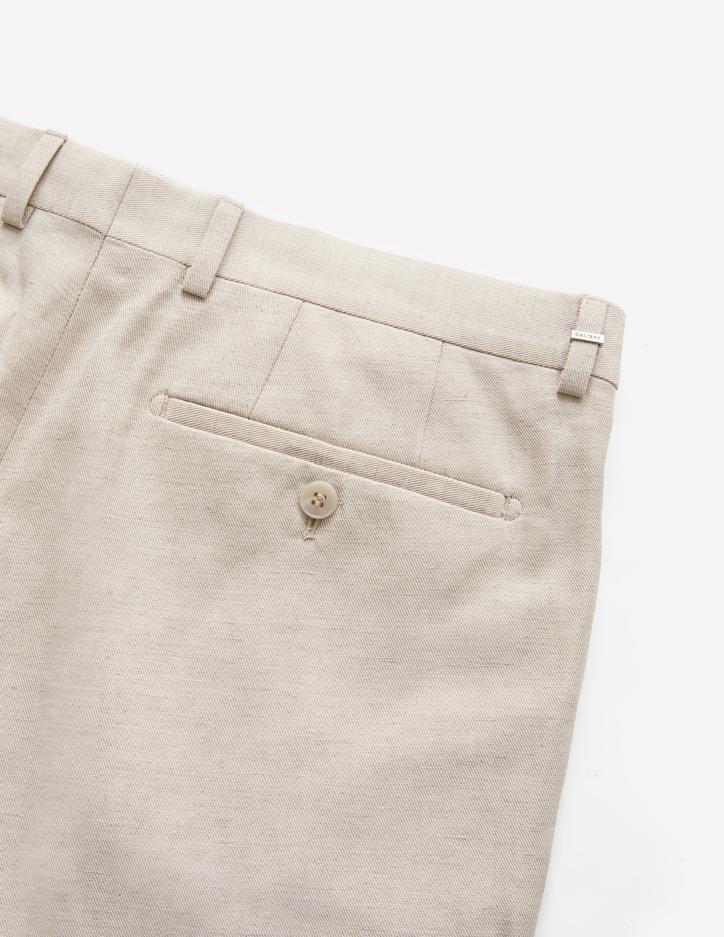 Linen Cotton Twill Suit Pants Natural