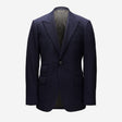 Wool Cashmere Textured Blazer Navy