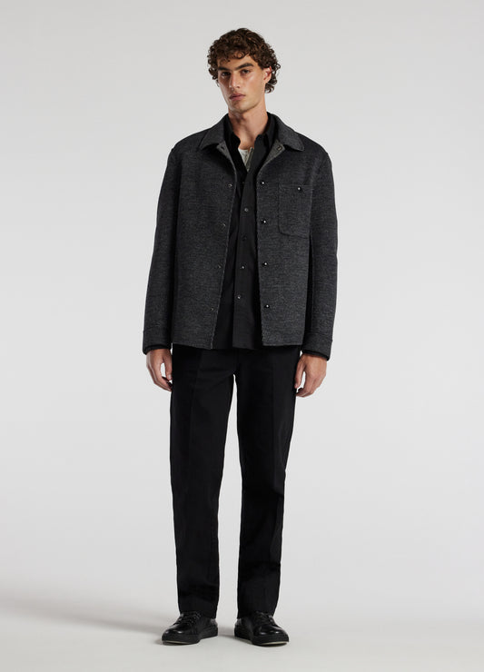 Double Face Shirt Jacket Charcoal