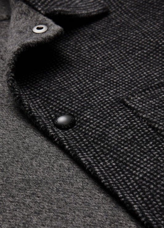 Double Face Shirt Jacket Charcoal