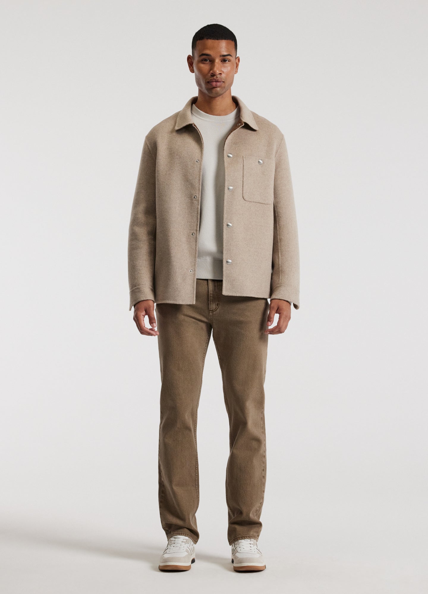 Double Face Shirt Jacket Oatmeal