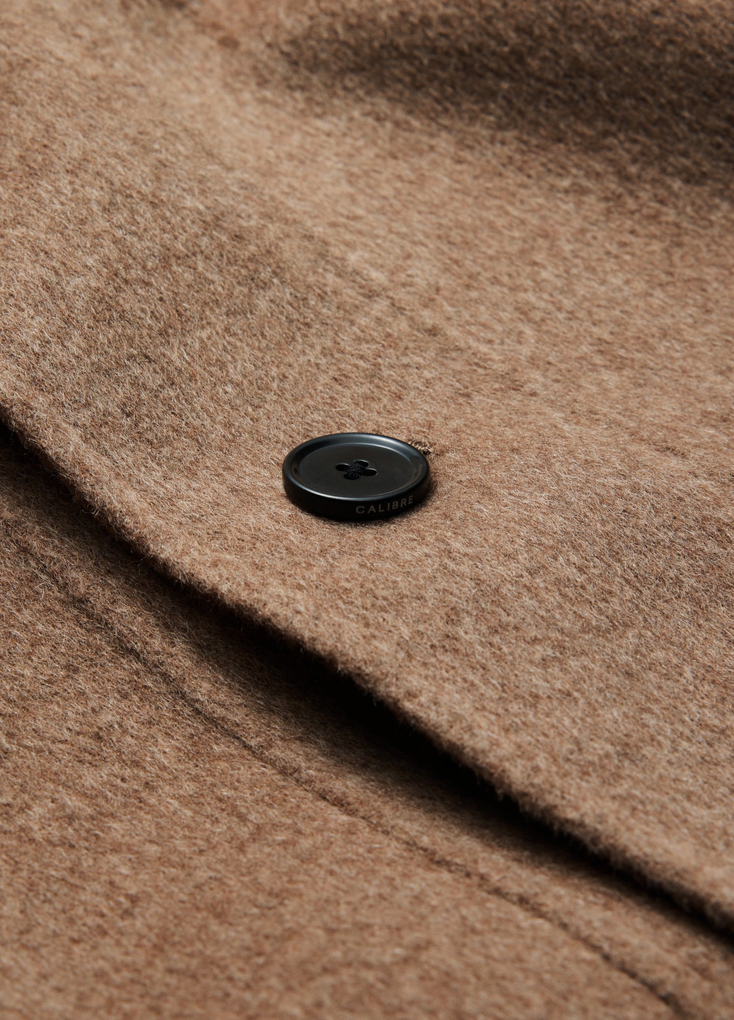 Double Face Funnel Neck Coat Beige Combo