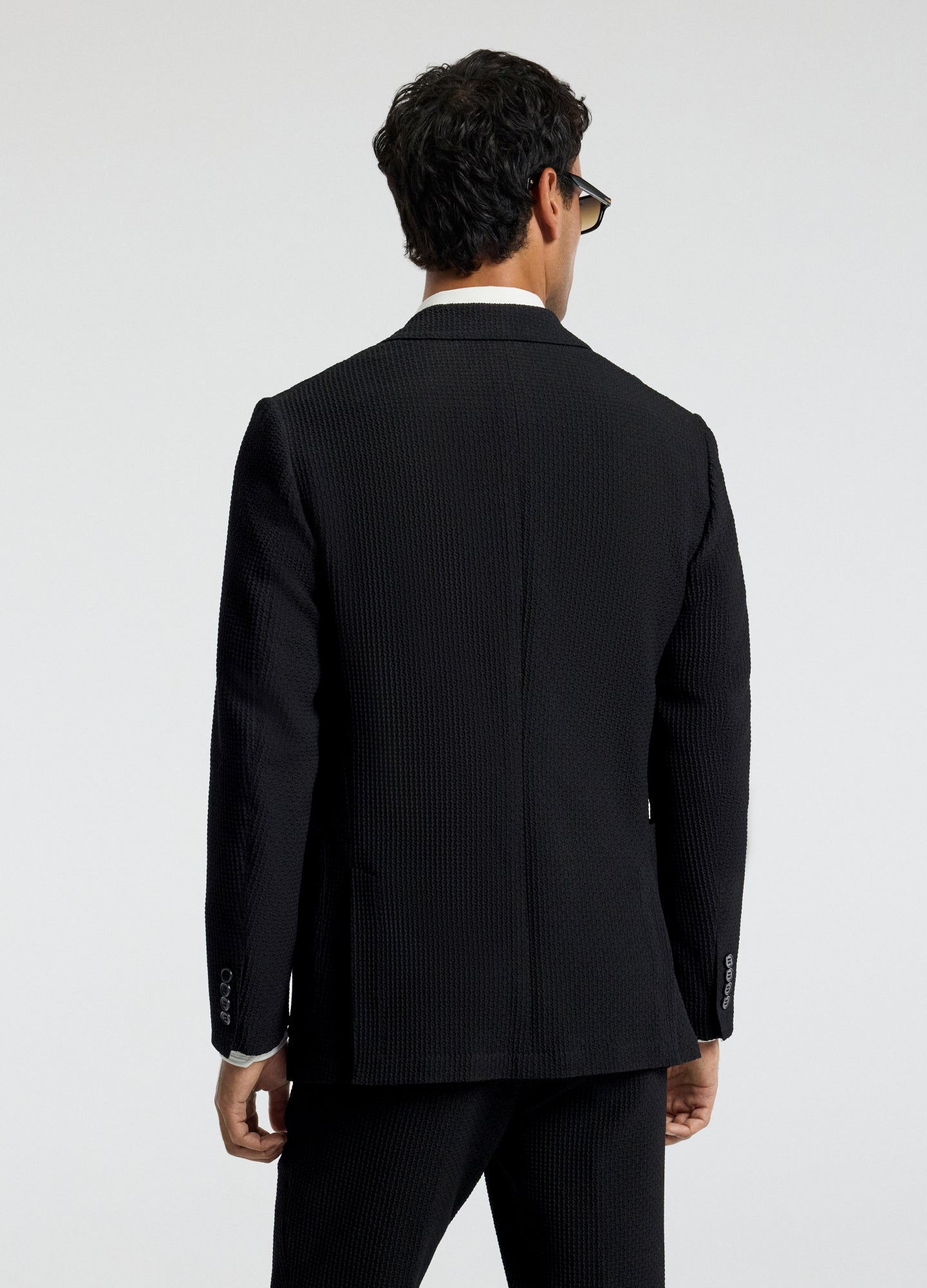 Textured Blazer Black