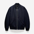Padded Nylon Bomber Jacket Navy
